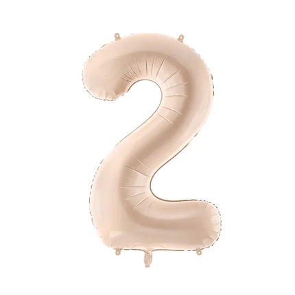 Pallone numero 2 anni 72cm beige