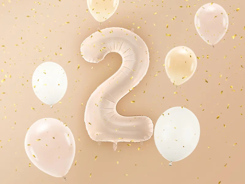 Palloncino figura 2 anni Beige 72cm