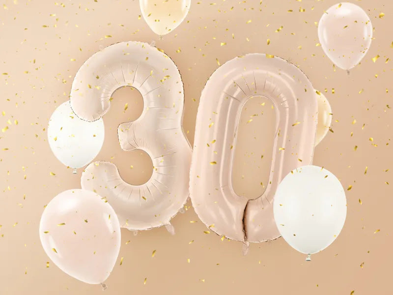 Palloncino a 3 anni Beige Lucido Vuoto 72cm
