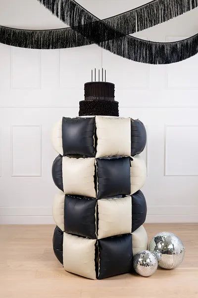Palloncino nero oro 35cm 4pz