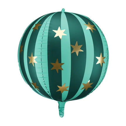 Palloncino ad elio verde Stars vuoto 75 cm