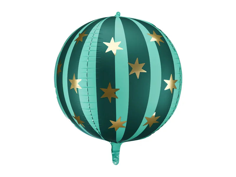 Palloncino ad elio verde Stars vuoto 75 cm