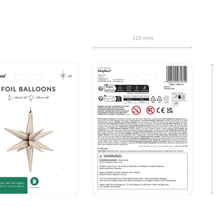 Palloncino Star Beige 50 cm