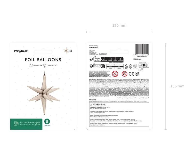 Palloncino Star Beige 50 cm