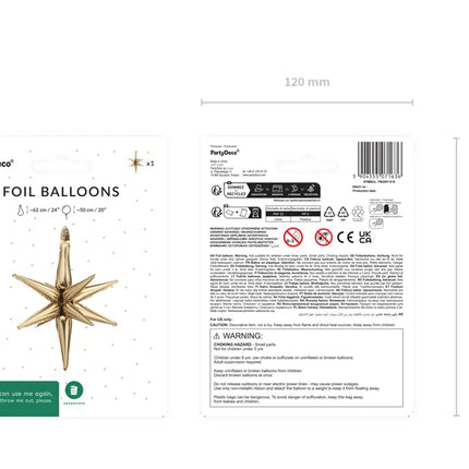 Palloncino Stella Oro 50cm