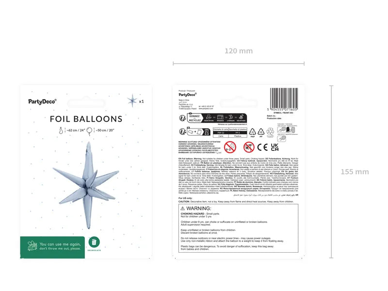 Palloncino Stella Azzurro 50 cm