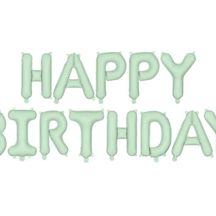 Palloncino Lettera Buon Compleanno Verde Menta 3,4 m