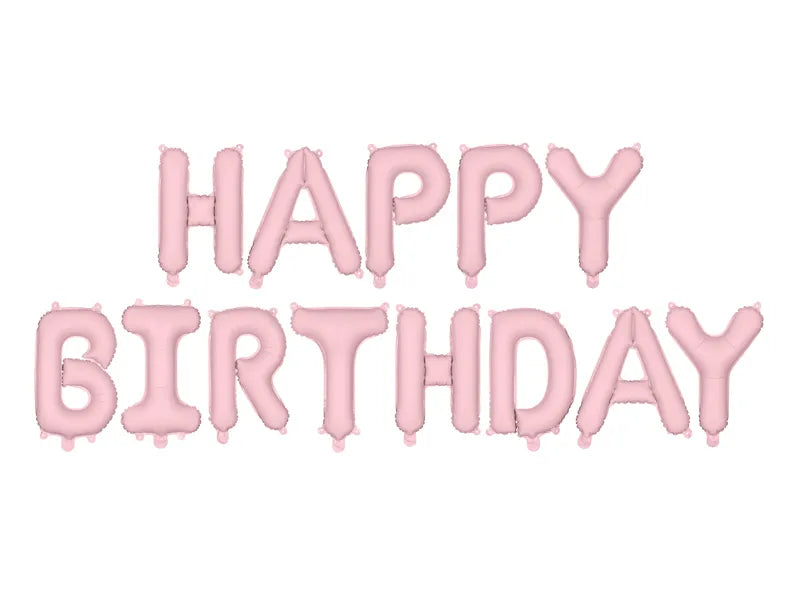 Palloncino Lettera Buon Compleanno Rosa Chiaro 3,4m