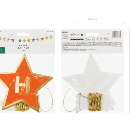 Ghirlanda di stelle Happy Birthday 2,6 m