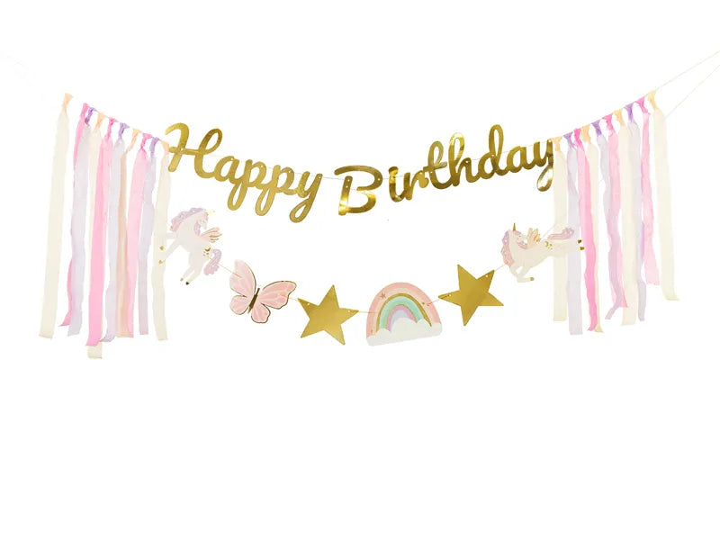 Unicorno Letterslinger Happy Birthday 2,3m