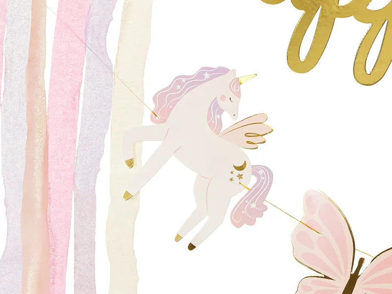 Unicorno Letterslinger Happy Birthday 2,3m