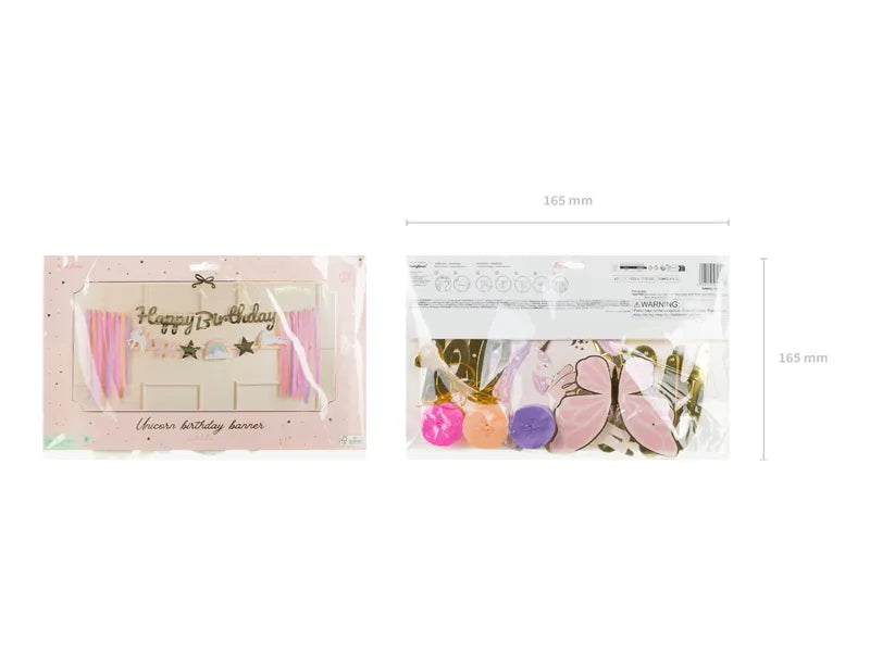 Unicorno Letterslinger Happy Birthday 2,3m