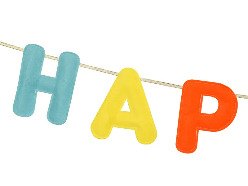 Lettera di Buon Compleanno Ghirlanda di Feltro Colorato 3m