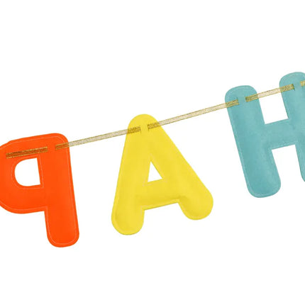 Lettera di Buon Compleanno Ghirlanda di Feltro Colorato 3m