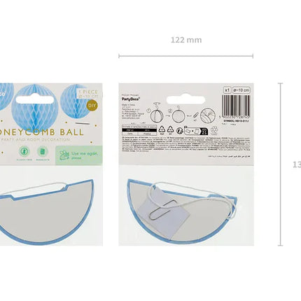 Nido d'ape azzurro 10 cm
