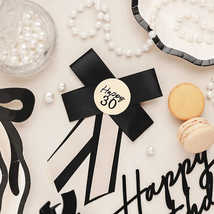 30 anni Fiocco con bottone 17 cm