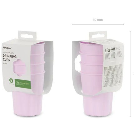 Bicchieri viola in plastica 220ml 4pz