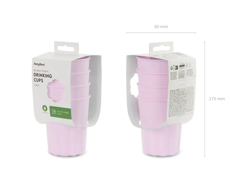 Bicchieri viola in plastica 220ml 4pz