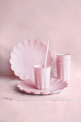 Bicchieri di plastica rosa 220ml 4pz