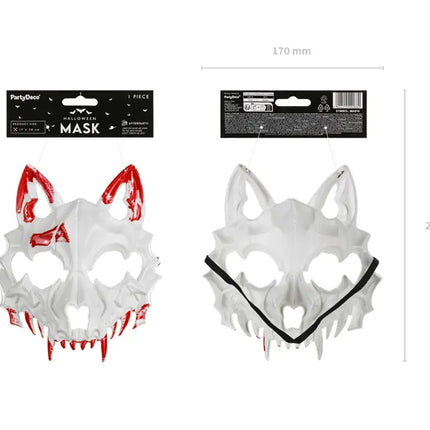 Maschera del Lupo Bianco Rosso
