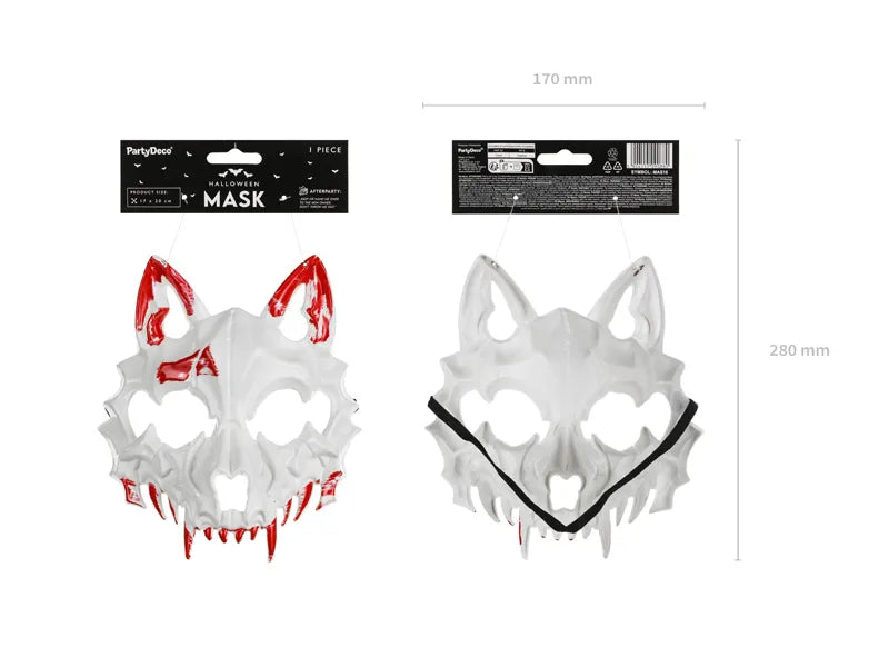 Maschera del Lupo Bianco Rosso