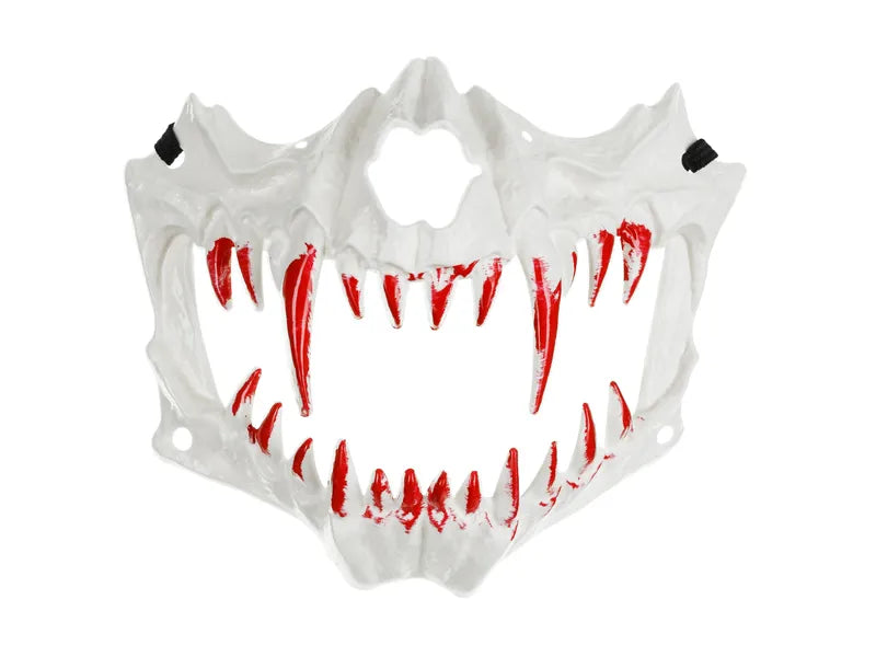 Maschera di Halloween Teschio Bianco Denti