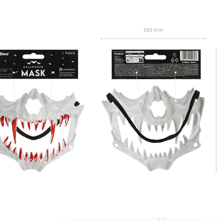 Maschera di Halloween Teschio Bianco Denti