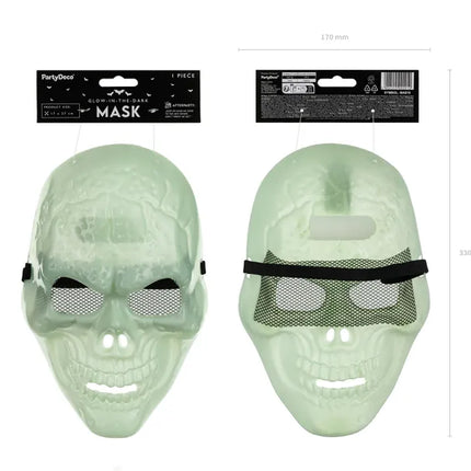 Maschera di Halloween Teschio che brilla al buio