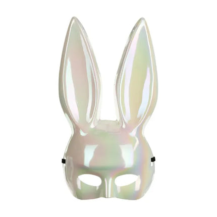 Orecchie di coniglio Maschera Bianco Iridescente