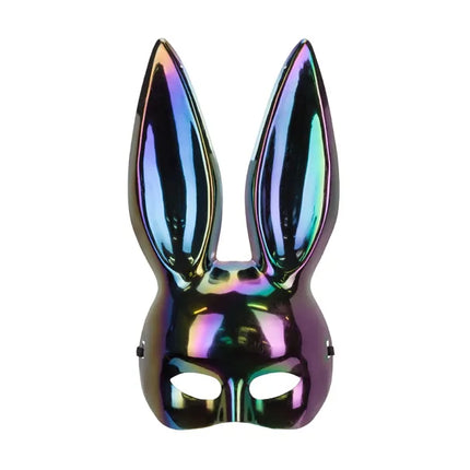Orecchie di coniglio Maschera nera iridescente
