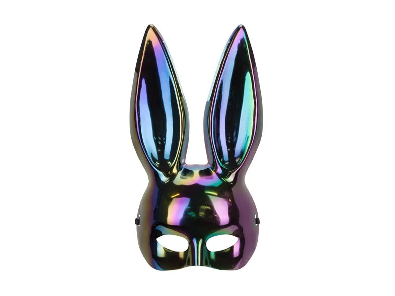 Orecchie di coniglio Maschera nera iridescente