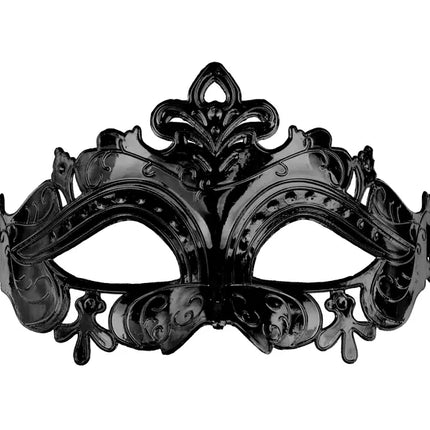 Maschera di Carnevale, 17x9 cm, nera