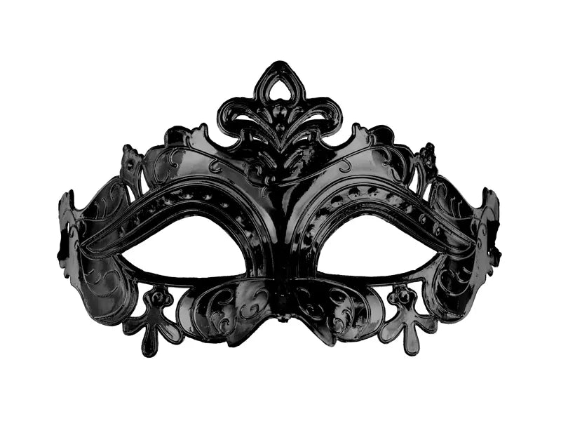 Maschera di Carnevale, 17x9 cm, nera