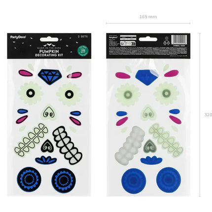 Adesivi Dia De Los Muertos Gel Glow In The Dark 2 pezzi