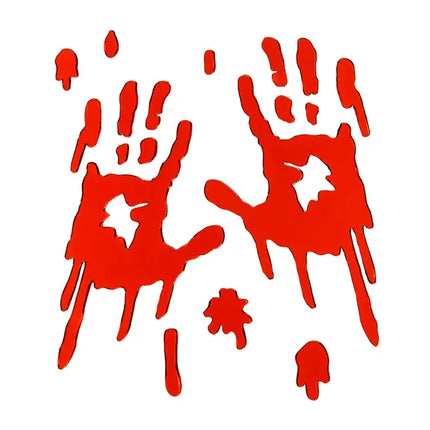 Adesivo per finestra Halloween Mani insanguinate rosse 24,5 cm