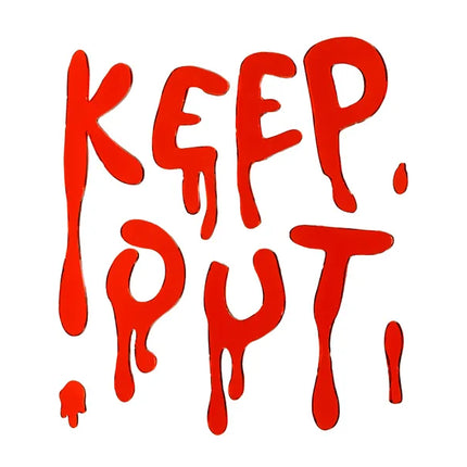 Adesivo per finestra di Halloween rosso Keep Out 18 cm
