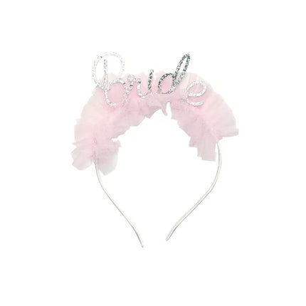 Cerchietto per capelli sposa rosa argento