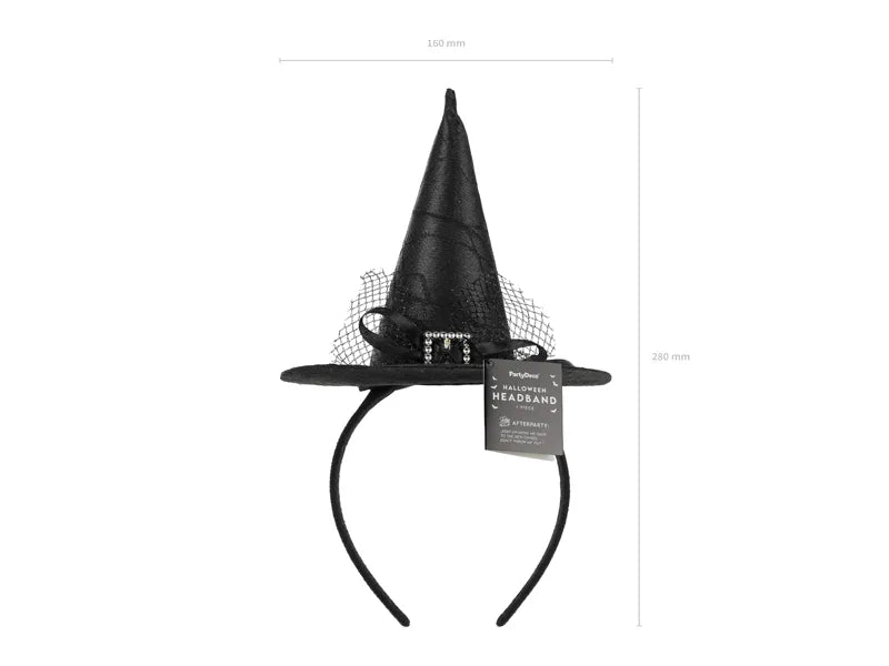 Cerchietto da strega Cappello da strega nero