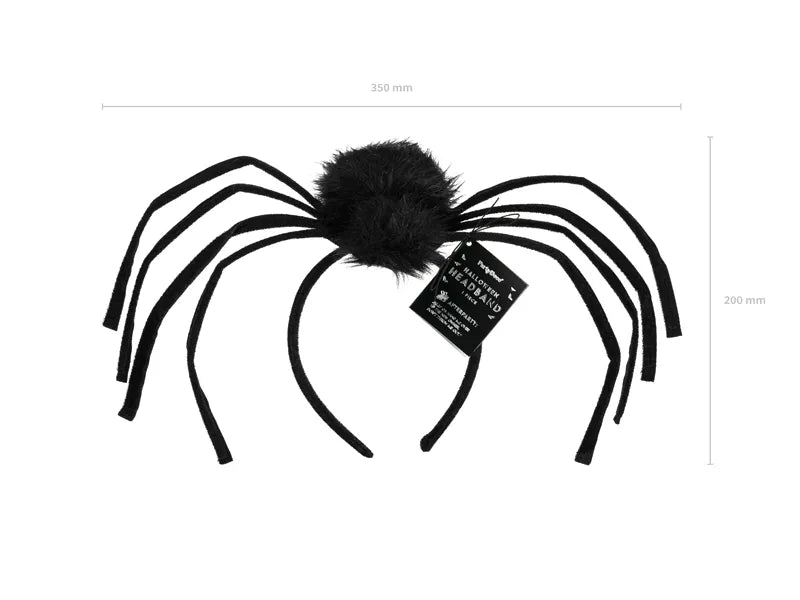 Cerchietto per capelli di Halloween Ragno Nero