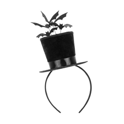 Cappello cerchietto nero con pipistrelli