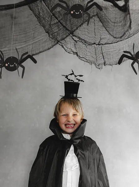 Cappello cerchietto nero con pipistrelli