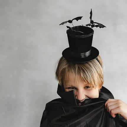 Cappello cerchietto nero con pipistrelli