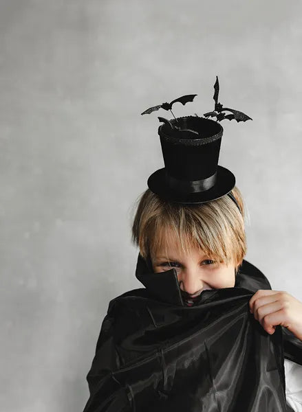 Cappello cerchietto nero con pipistrelli