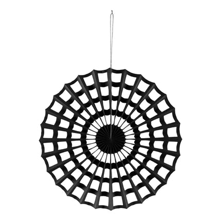 Decorazione a ragnatela appesa nera 50 cm
