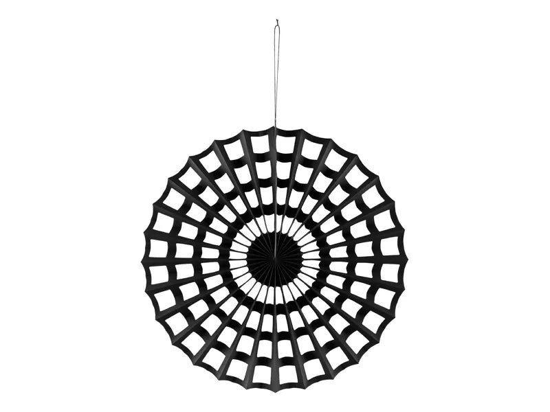 Decorazione a ragnatela appesa nera 50 cm