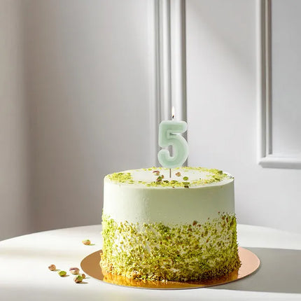 Candela 5 anni Verde menta 10 cm
