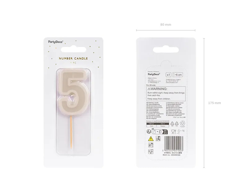 Candela 5 anni Beige 10cm