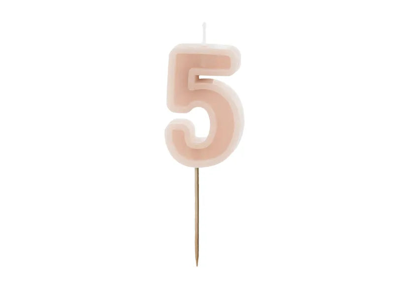 Candela a 5 anni rosa 10 cm