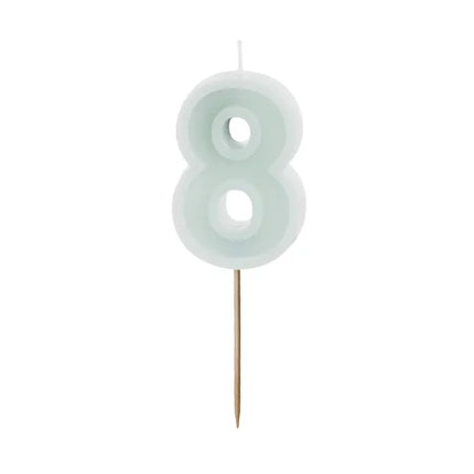 Candela 8 anni verde 10 cm