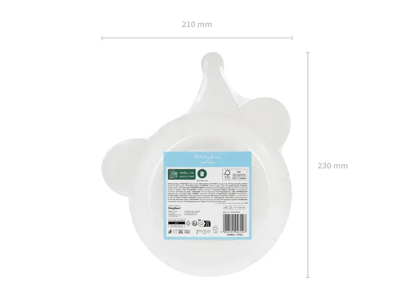 Piatti orso 21cm 6pz